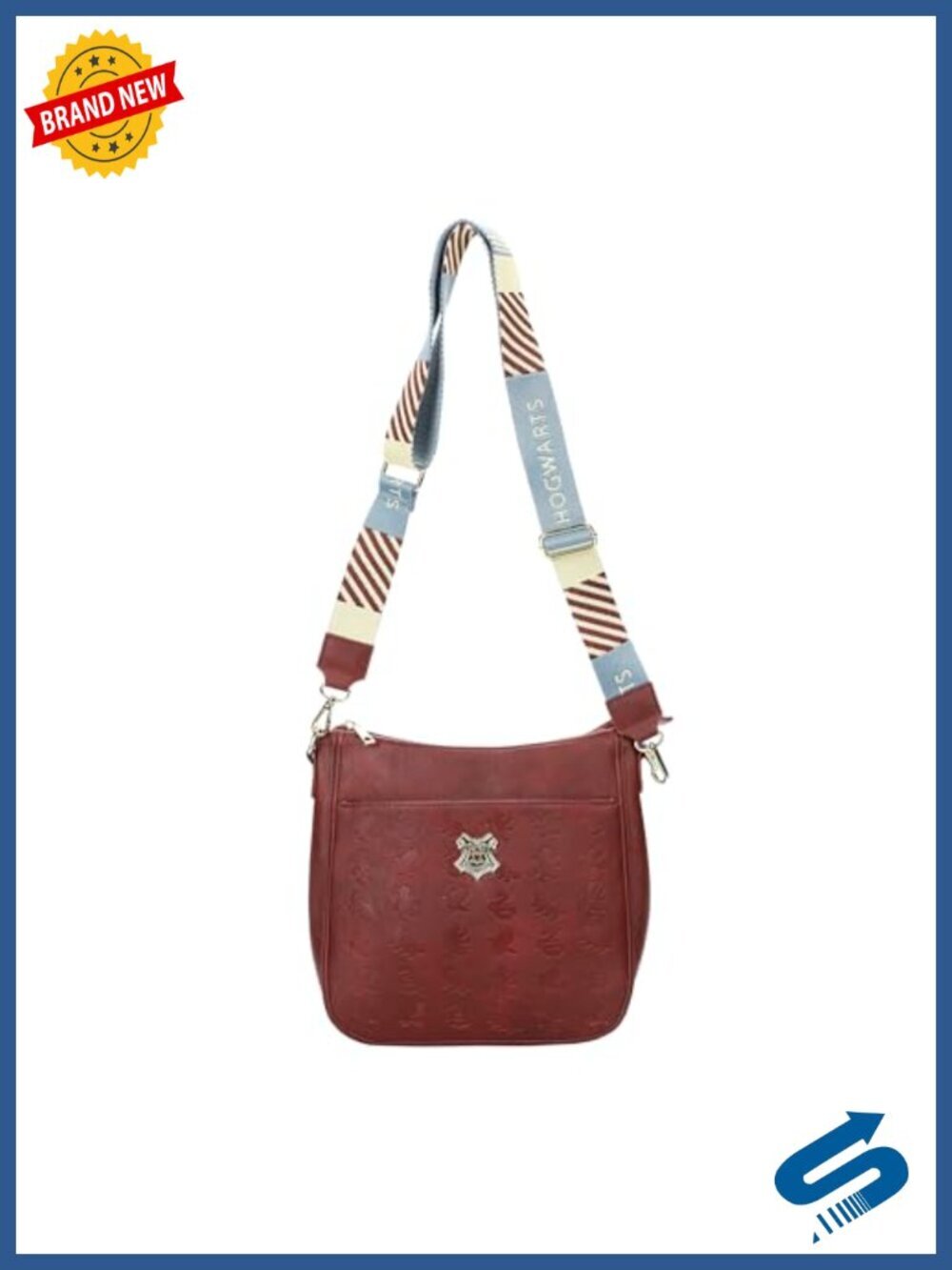 Harry Potter Hogwarts Crest Crossbody Bag with Adjustable Strap